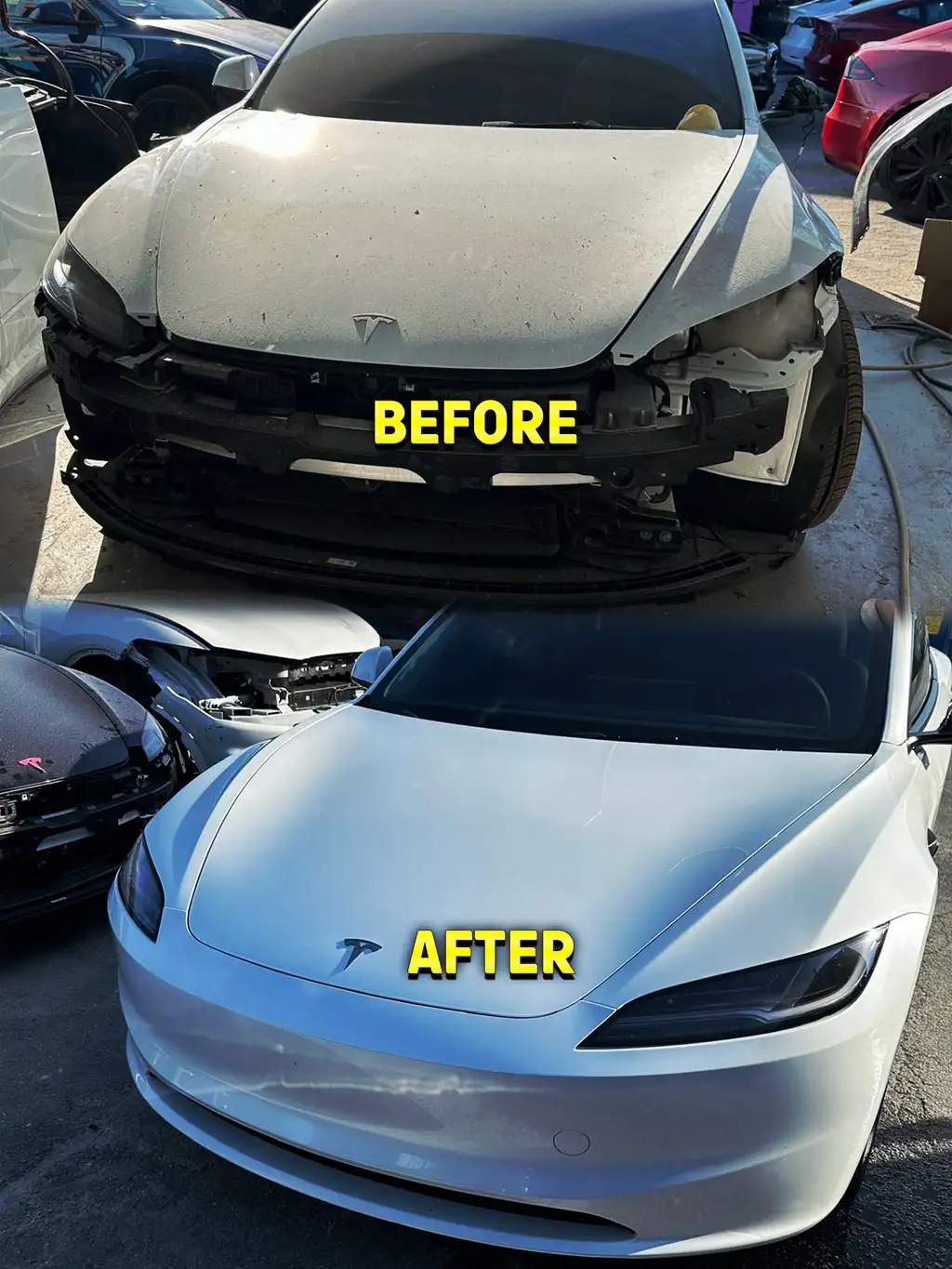 Before and after repair 2