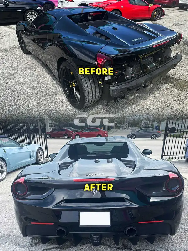 Before and after repair 3