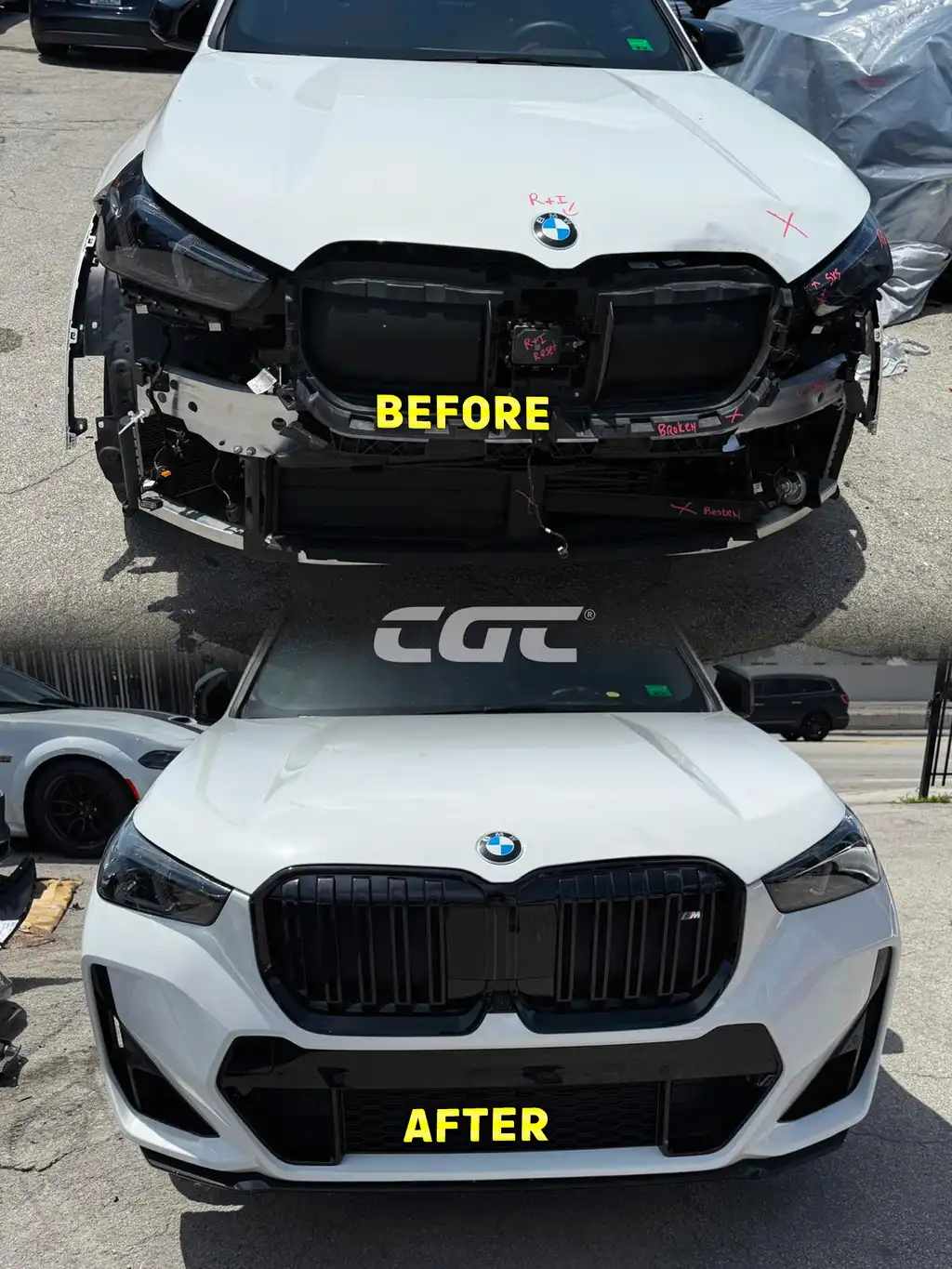 Before and after repair 4