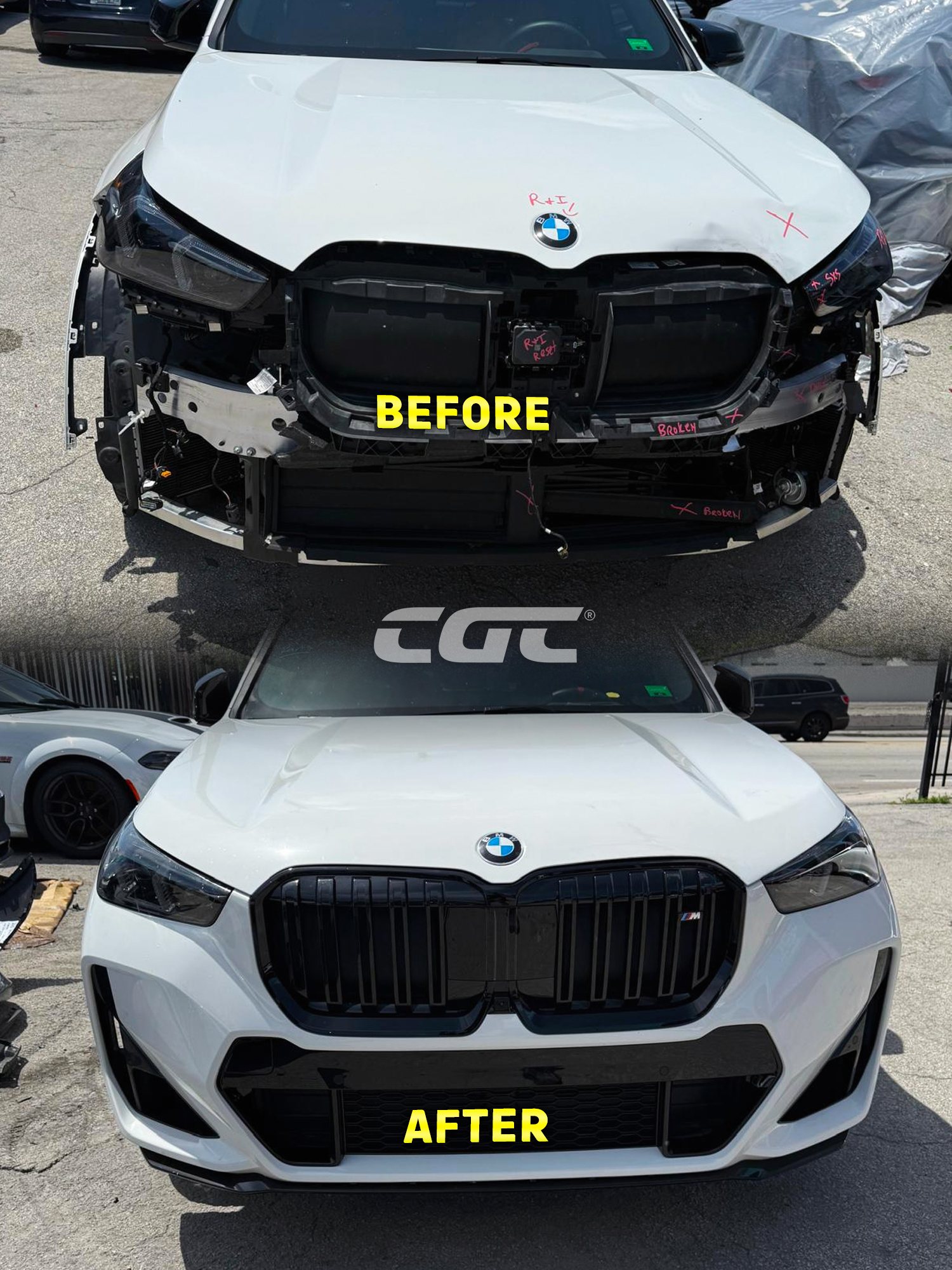 Before and after repair 4
