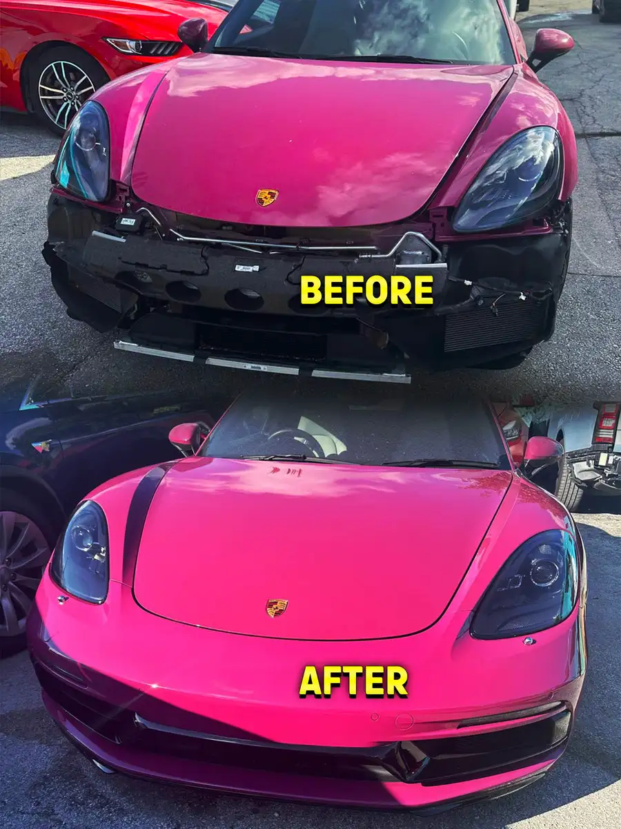 Before and after repair 6