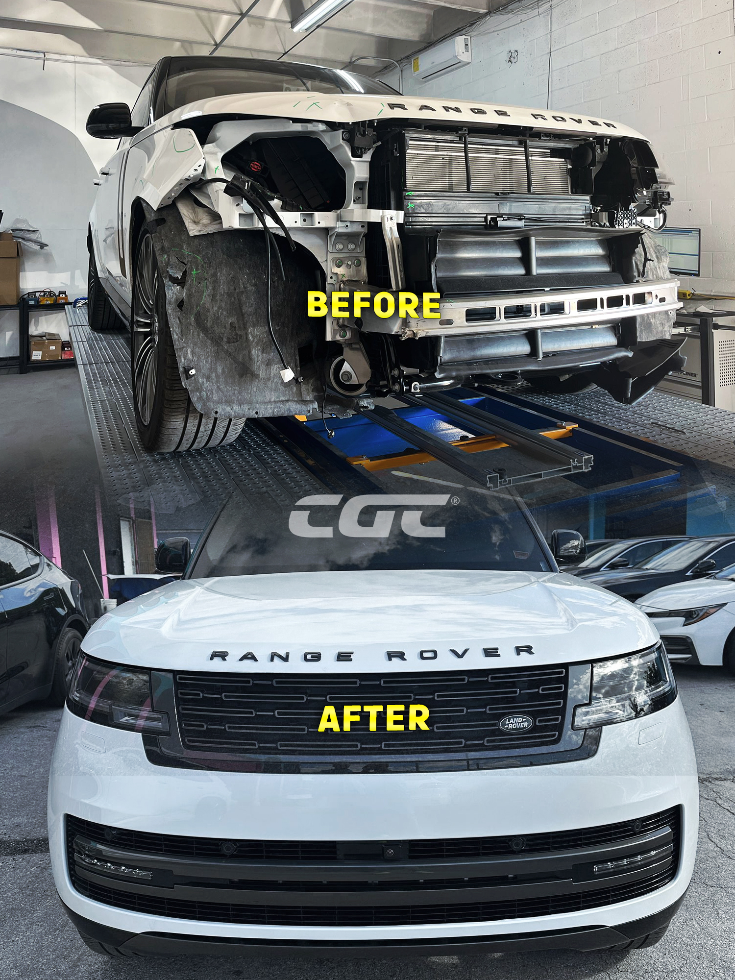 Before and after repair 7